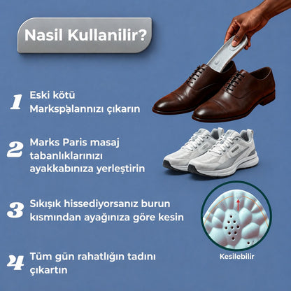 Marks Paris™ Topuk Dikeni Bel, Diz Ağrısını Ortadan Kaldıran Ortopedik Tabanlık