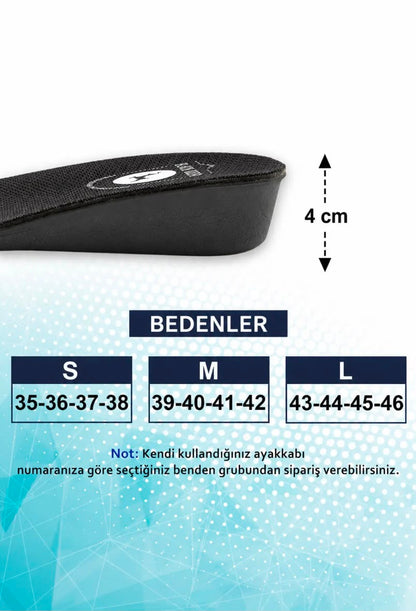 Ortopedik 4 cm Boy Uzatan Tabanlık.